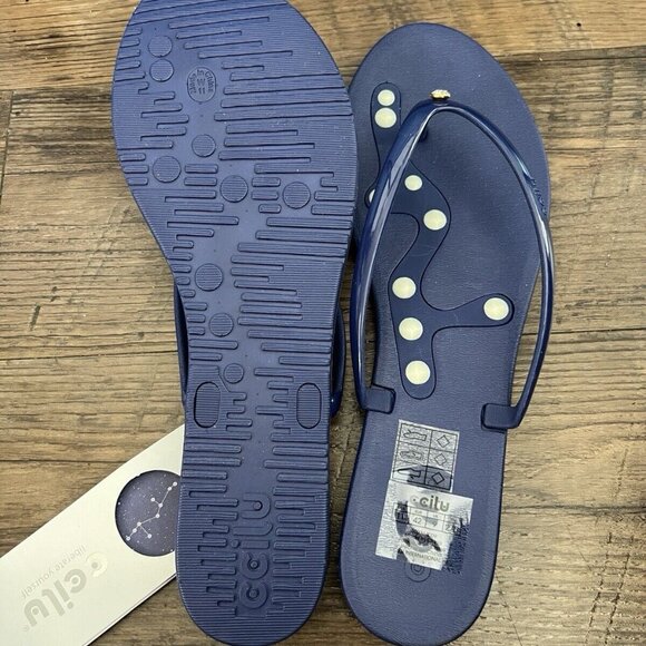 Rovmia by ccilu Stepping Stone Massage Sandals Size 11 Blue Swarovski - Picture 7 of 10